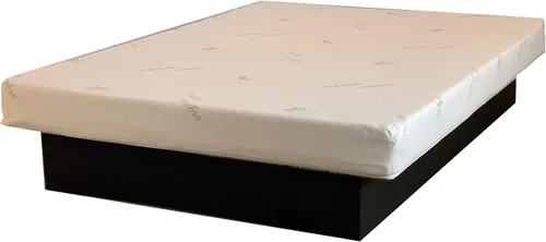 Miniatura 3 de Strobel Organic Hercules - Camas regulares o camas de agua con pedestal negro de 9 pulgadas con plataforma cubierta, tamaño California King