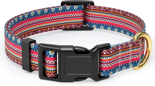 Miniatura 34 de Rnivvi Collar para perros pequeños, lindo collar floral resistente ajustable para cachorros con hebilla de liberación rápida para niño, niña