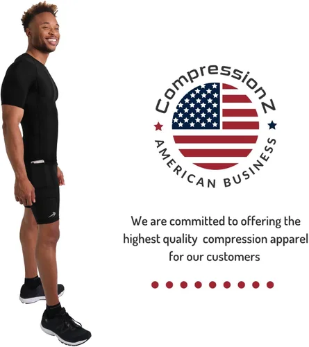 Miniatura 5 de CompressionZ Men's Compression Shorts with Pockets - Performance Sport Spandex Compression Underwear 8