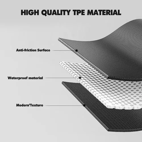 Miniatura 3 de Vanseno Alfombrillas para Toyota Rav4 2007-2013 para todo tipo de clima, tapete de elastómero termoplástico, impermeable, antideslizante