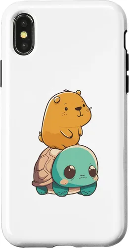 Miniatura 4 de Funda para iPhone 15 con diseño de tortuga y conejillo de indias para hombres, mujeres y niños