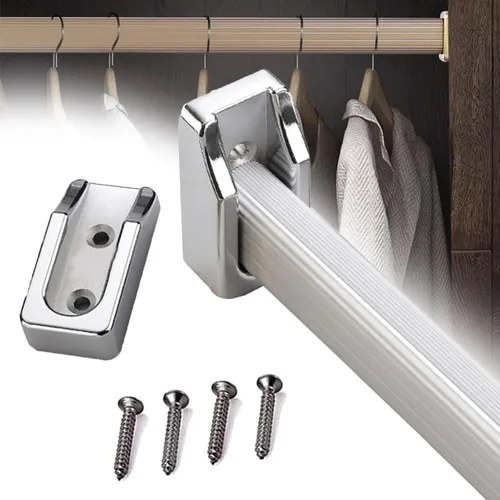 Miniatura 7 de Barra de armario ovalada para lavandería, barra de armario para colgar ropa, barra de ducha impermeable para cortinas, riel de ropa de armario