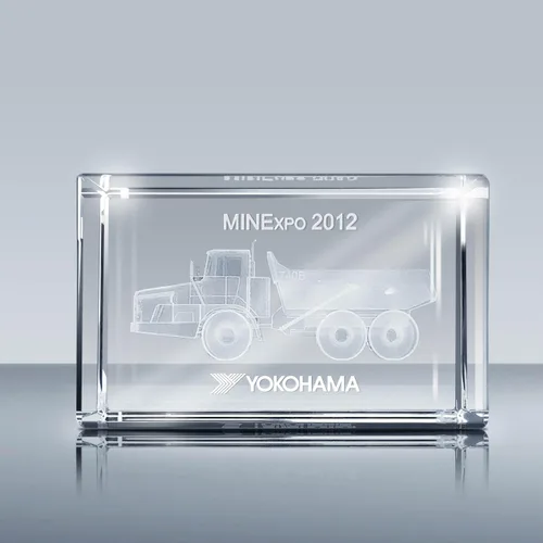 Miniatura 2 de Goodcount Imagen de grabado láser personalizada en rectángulo de cristal, cubo de vidrio de imagen personalizada, foto grabada en regalo de vidrio