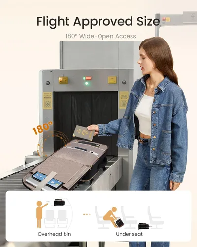 Miniatura 4 de LOVEVOOK Mochila de viaje grande para mujeres y hombres, mochila de transporte de 40 litros para aviones, bolsa de viaje para artículos personales