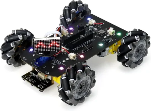 Miniatura 12 de Freenove Kit de coche 4WD para Raspberry Pi Pico (incluido) (compatible con Arduino IDE), expresiones de matriz de puntos, prevención de obstáculos