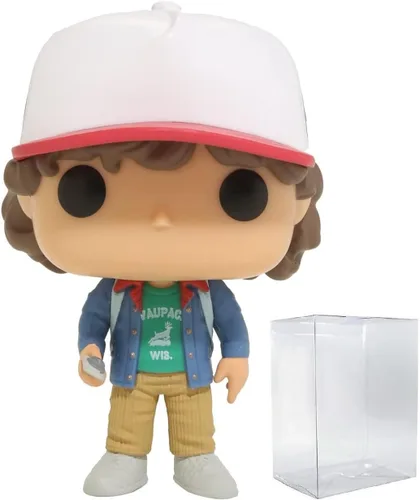 POP [Stranger Things - Figura de vinilo Dustin con brújula Funko (paquete con funda protectora de caja compatible), multicolor, 3.75 pulgadas