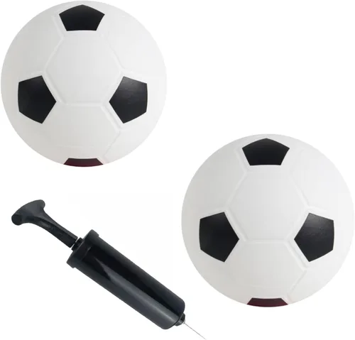 Miniatura 7 de Pelotas deportivas con bomba de mano para niños y niños pequeños (paquete de 2) juego de pelotas deportivas de goma de 6 pulgadas de diámetro