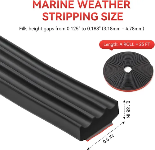 Miniatura 3 de Sello de goma de espuma acanalada, cinta de espuma acrílica 3M 4011, tira de junta autoadhesiva para puerta de garaje, ventana, caravana, barco