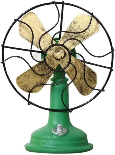 Zerodeko Ventilador de mesa vintage, estilo retro, modelo de ventilador de mesa de plástico, antiguo, para el hogar, para dormitorio, baño, bar,