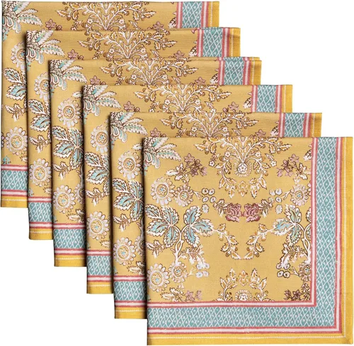 Miniatura 84 de Maison d' Hermine Happy Florals - Juego de 4 servilletas 100% algodón suave y cómodo perfectas para cenas familiares, bodas, fiestas de cóctel, 063