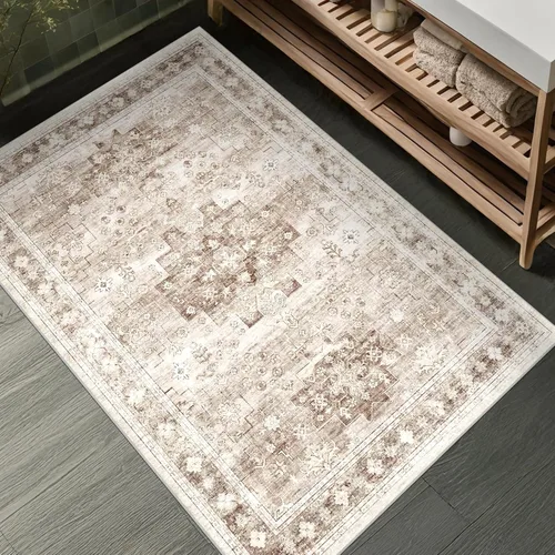 Miniatura 173 de Alfombra Boho Negra para Sala de Estar - Alfombra de Área Lavable de 10x14 Pies, Alfombras de Comedor para Debajo de la Mesa, Alfombra Suave de Pelo