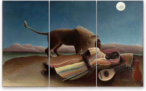 Miniatura 8 de Niwo ART - Bandera, serie de pinturas más famosas del mundo, lienzo para pared, decoración del hogar, envoltura de galería, estirado, enmarcado