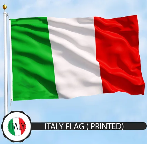 Miniatura 2 de G128 Bandera de Italia, 3 x 5 pies, serie LiteWeave, impresa en poliéster 100D, bandera de país, colores vibrantes, ojales de latón