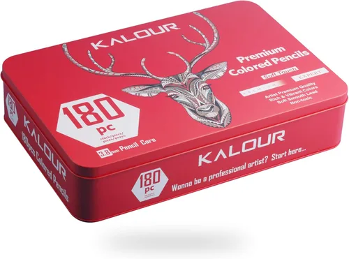 Miniatura 7 de KALOUR Lápiz de 180 colores para artistas, núcleo suave de pigmento rico, a base de aceite, ideal para colorear, dibujar, bocetos, sombrear, Rojo