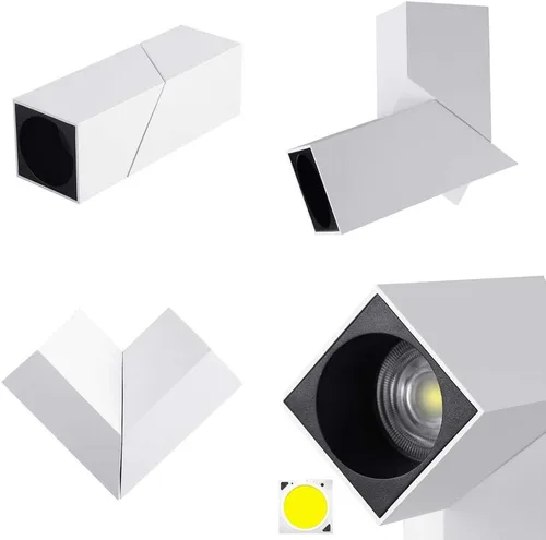 Miniatura 3 de Foco de techo LED para interiores, lámpara de pared ajustable de 360°, focos artísticos de bricolaje, luz blanca fría de 12 W, luz blanca fría