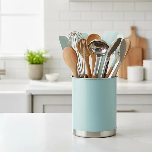 Miniatura 8 de Creative Home Soporte para utensilios de acero inoxidable: organizador grande de herramientas de cocina de 6.3 pulgadas para decoración de cocina