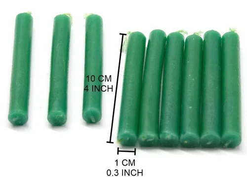 Miniatura 2 de Vrinda® Juego de mini velas cónicas sin perfume de hechizo ritual de 20 a 4 pulgadas, ideal para trabajos de campanilla, altar, hechizo (verde)