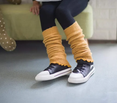 Miniatura 9 de Calentadores de piernas para niños y niñas, calentador de piernas grueso y cálido para el invierno frío