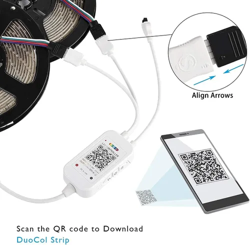 Miniatura 7 de SUPERNIGHT Controlador de luz LED RGB 2 en 1, controlador de música inteligente controlado por aplicación para Android e iOS, DC 5V-24V RGB Strip