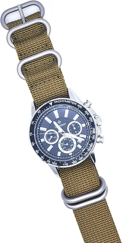 Miniatura 16 de ArtStyle Correa de reloj con correa de nailon de calidad de 0.069 pulgadas de grosor y hebilla cepillada resistente