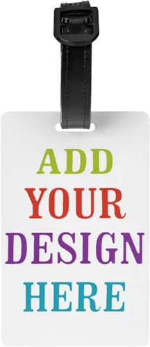Generic Etiqueta de equipaje personalizada personalizada añade tu foto texto imagen logotipo nombre y tarjeta de identificación etiqueta de equipaje
