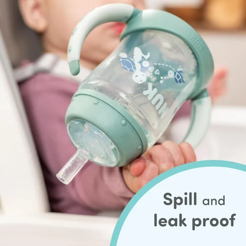Miniatura 5 de NUK Learner Vaso con Pajita, 5 oz, Paquete de 2 - Vaso Entrenador para Niños Pequeños con Pajita Suave para Beber Fácilmente, Adecuado para Edades