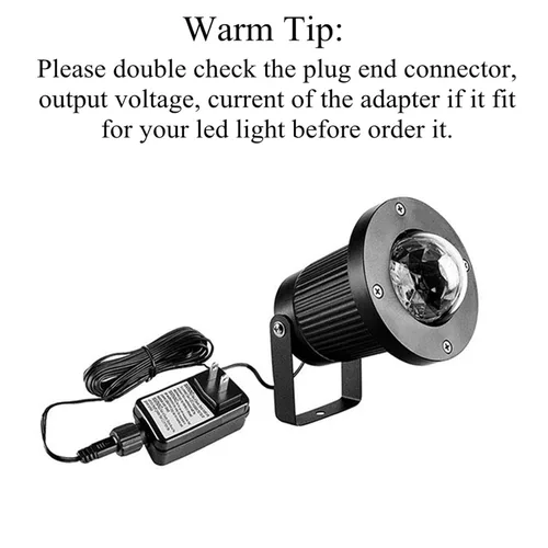 Miniatura 6 de Dirduaid Transformador LED de 12 V 0.6 A, adaptador de corriente inflable clase 2, transformador de bajo voltaje IP44, enchufe de EE. UU.
