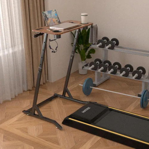 Miniatura 8 de OrigoDeco Escritorio de ciclismo de interior, escritorio de pie ajustable para almohadilla para caminar, escritorio de entrenamiento de bicicleta