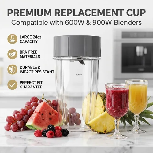 Miniatura 2 de Piezas de repuesto para licuadora Nutribullet de 24 oz y juego de repuesto de cuchilla con cuchilla extractora para licuadora Nutri Bullet 600w 900w