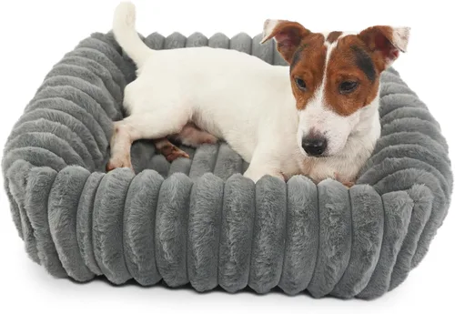 Miniatura 12 de Cute Small Dog Beds for Small Dogs Girl and Cats Washable,Rectangle Cat Bed with Sides Orthopedic Soft Cozy Calming Sleeping Puppy Beds Pink Pet