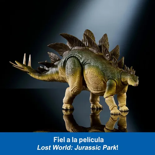 Miniatura 4 de Mattel Jurassic World Hammond Collection - Figura de acción, estegosaurio del parque jurásico del mundo perdido, juguete de dinosaurio grande