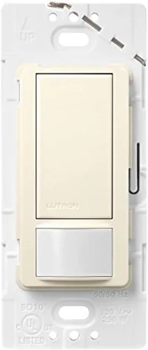 Miniatura 29 de Lutron Maestro Interruptor de luz con sensor de movimiento para interiores para baño, garaje, lavandería, cualquier bombilla, sensor de ocupación