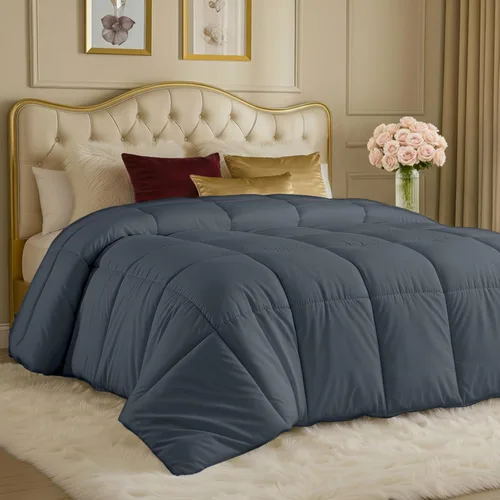 Miniatura 17 de Utopia Bedding Edredones tamaño Queen, relleno de edredón para todas las estaciones, edredón alternativo de plumón cosido en caja con pestañas
