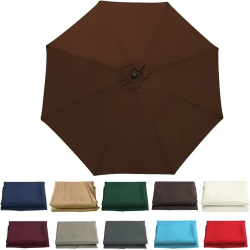 Miniatura 14 de Cubierta de repuesto para sombrilla de patio al aire libre, 6 varillas / 8 varillas de 6.5 pies/9 pies/10 pies, toldo de repuesto para sombrilla