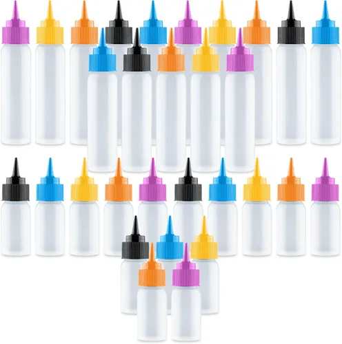 Miniatura 6 de Free Hand Writer Bottles – 10 botellas pequeñas fáciles de apretar – 5 de cada una (1 y 2 onzas) – Cortadores de galletas, decoración de pasteles