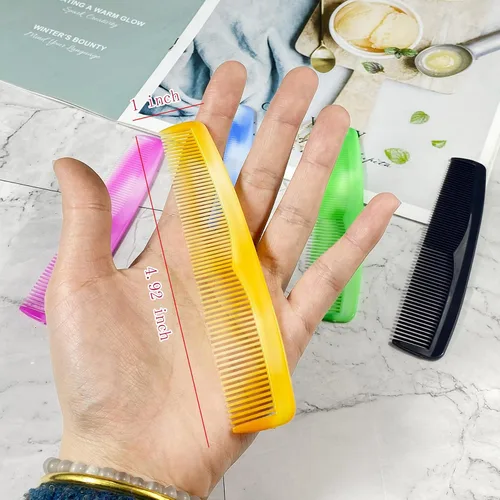 Miniatura 3 de zYoung Juego de 50 peines de pelo de plástico fino con bolsillo para mujeres y hombres, peine de aderezo fino, Peines para cabello