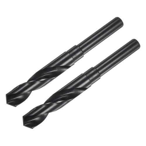 Miniatura 6 de uxcell Brocas helicoidales 9341 de acero de alta velocidad de óxido negro de 0.571 in (9/16 pulgadas), 2 unids 1/2" para aleación de aluminio metal