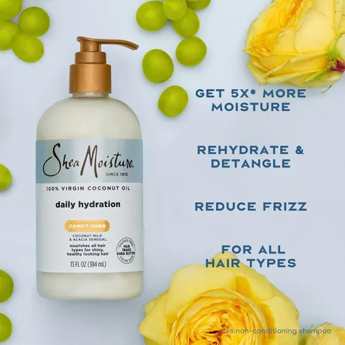Miniatura 5 de SheaMoisture Acondicionador de Hidratación Diaria con Aceite de Coco 100% Virgen 13 fl. oz.