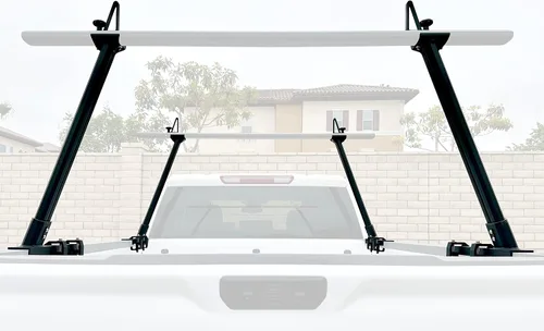 Miniatura 4 de MaxxHaul Estante Universal de Aluminio para Camión, Escalera, Madera, Tubería, Contratista - Capacidad de 500 lb, Altura Fija de 28" con Abrazaderas