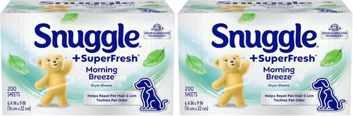 Miniatura 13 de Snuggle Plus SuperFresh - Hojas para secadora suavizantes de tela con control estático y tecnología de eliminación de olores, original, 200