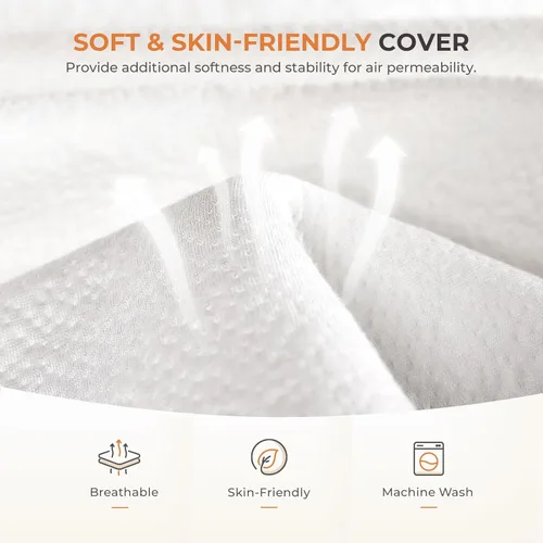 Miniatura 4 de Sweetnight Cubrecolchón plegable de 4 pulgadas con una funda plegable y lavable, de firmeza media con diseño antideslizante, adecuado para viajes