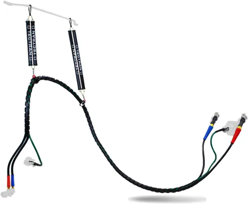 Tectran Kit de línea de vida 3 en 1 Airpower Line | Kit de tierno de resorte doble de 16 pulgadas | Gladhands anodizados | Empuñaduras premium |
