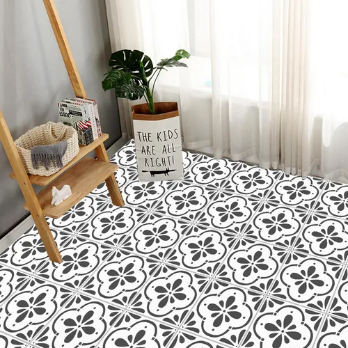 Miniatura 6 de Paquete de 4 plantillas grandes de azulejos españoles de 12 x 12 pulgadas, plantillas de suelo reutilizables para pintar en pisos, azulejos, patio