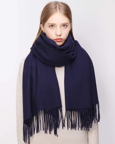 Miniatura 16 de RIIQIICHY Bufanda 100% de lana, chales y envolturas de pashmina para mujer, cachemira cálida para invierno, bufandas suaves más gruesas