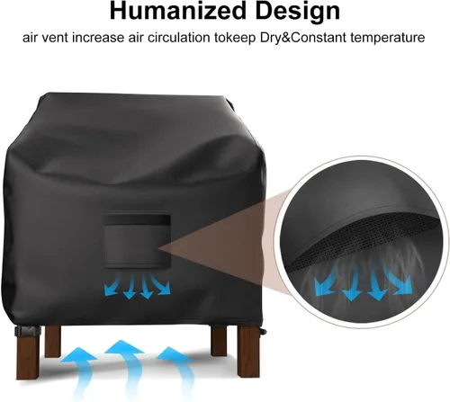 Miniatura 4 de Mrrihand Fundas Impermeables para Sillas de Patio, Funda para Asiento Profundo de Salón, Fundas Resistentes para Muebles de Patio al Aire Libre