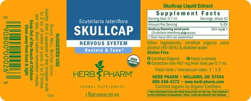 Miniatura 11 de Herb Pharm Skullcap - Extracto de hierbas líquido: hierba tradicional relajante Skullcap Apoyo tradicional para la mente tranquila Sin OMG, sin