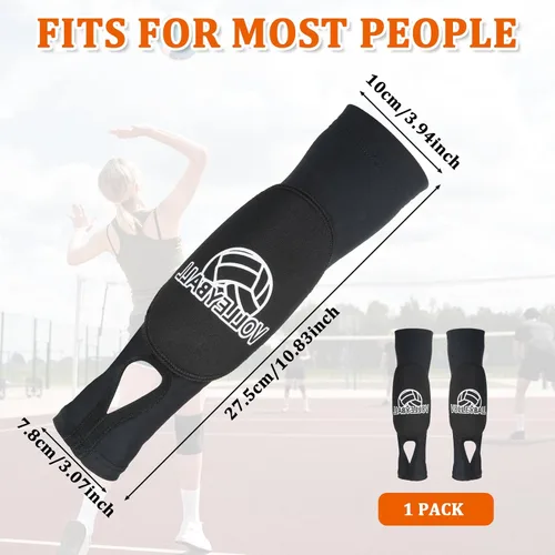 Miniatura 2 de Tucnoeu Almohadillas para brazos de voleibol con almohadillas protectoras y orificios para el pulgar, protector de muñeca
