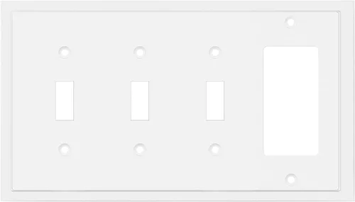 Miniatura 73 de Henne Bery Placa decorativa de pared con borde moderno, tapa de tomacorriente para cubrir enchufe, aleación de zinc maciza duradera