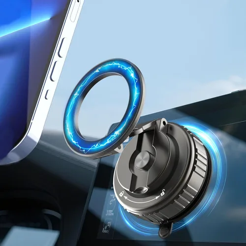 Soportes magnéticos para teléfono para tu automóvil, [80 libras de succión más fuerte y 2400 gf magnético] Soporte de teléfono celular de automóvil