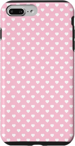 Miniatura 12 de Funda para iPhone 11 Pro Max con diseño de corazones, color rosa claro, blanco y rosa claro para mujeres y niñas